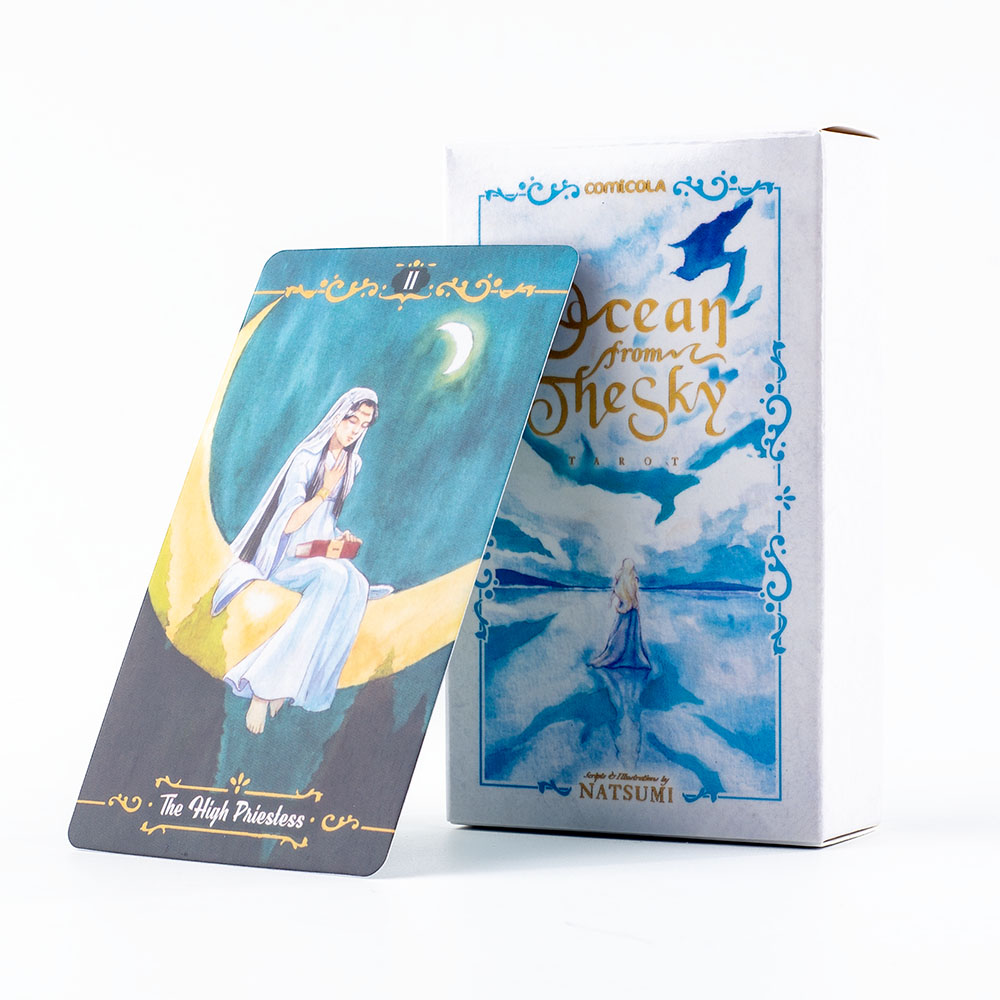 Tarot Deck With Guidebook - 10,3*6 cm großes handgemaltes Aquarell-Tarot-Deck –