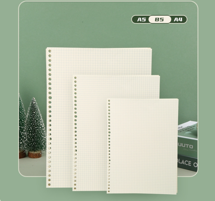 A5 Spiral Dotted Grid Notebook - A5 B5 Linienraster, 20 Löcher, lose
