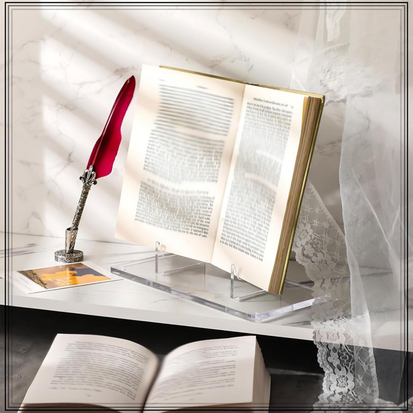 Clear Acrylic Book Stand Holder - Acryl-Displayständer, Transparenter Plattenhalter, Buchrahmen-Ständer für Kunstausstellungen,