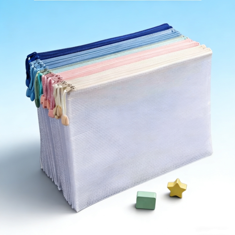 Stationery Books - A4 wasserdichte transparente Netztasche, großes Fassungsvermögen,