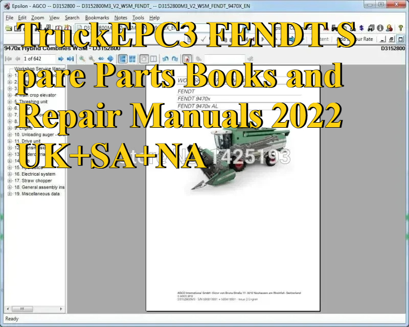 TruckEPC3 FENDT Ersatzteile, B – Books Bewertung und Preis