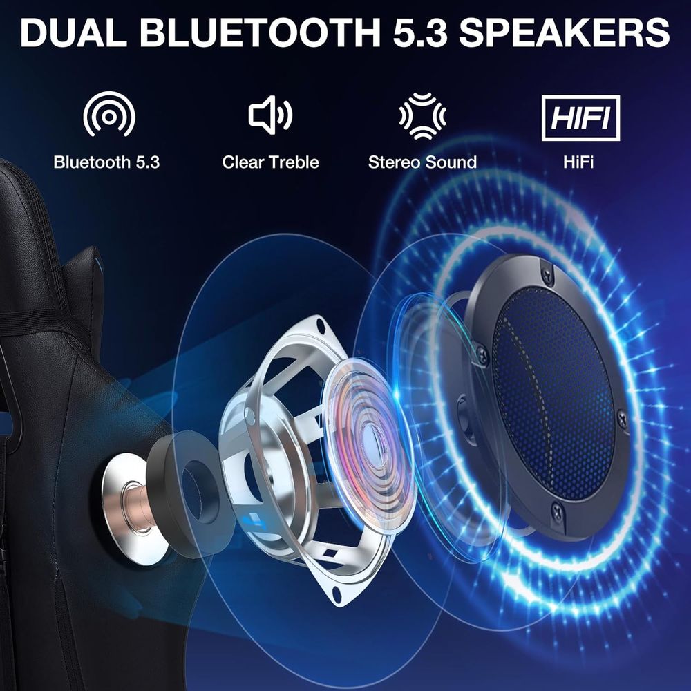 RGB-Gaming-Stuhl mit Bluetooth – Music Bewertung und Preis