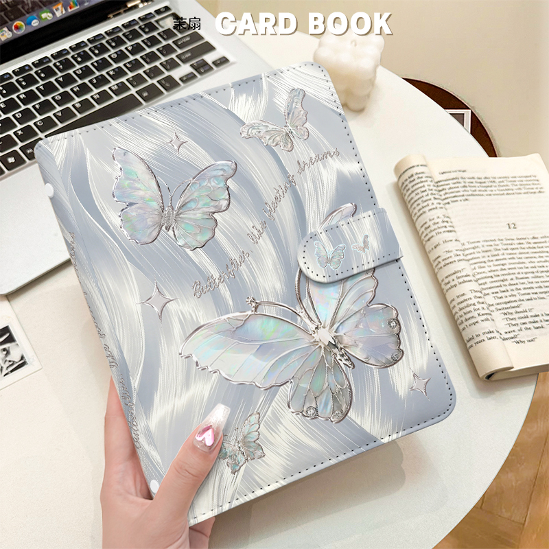 Silberner schillernder Schmett – Kpop Photo Card Binder 3 Inch Bewertung und Preis